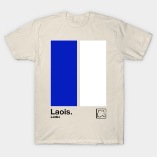 County Laois / Original Retro Style Minimalist Poster Design T-Shirt